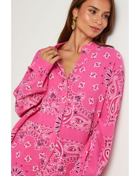 Chemise Carmen rose