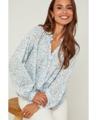Chemise Marguerite indigo