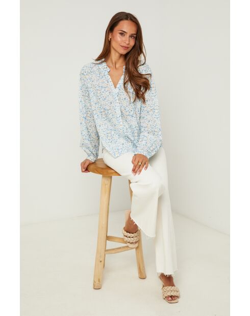 Chemise Marguerite indigo