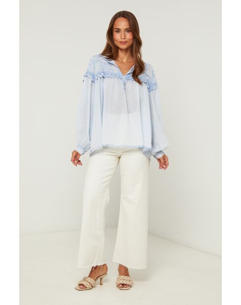 Blouse Isadora bleu ciel