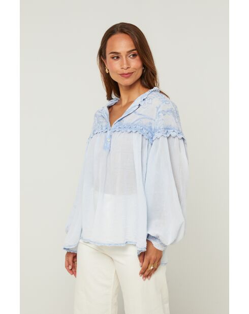 Blouse Isadora bleu ciel