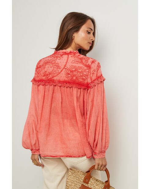 Blouse Vénus corail