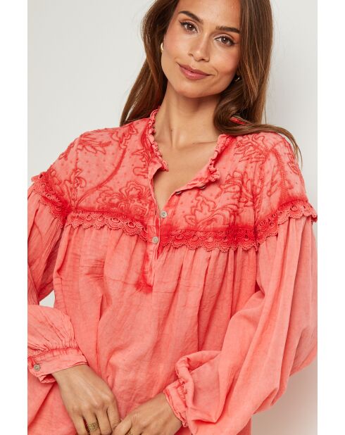 Blouse Vénus corail