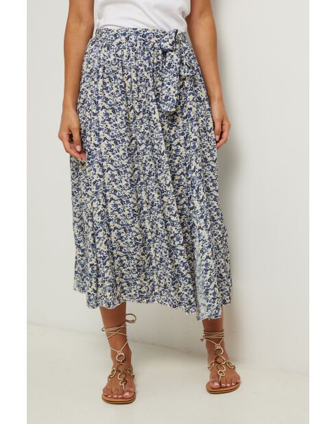Jupe Fleur marine