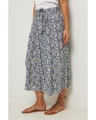 Jupe Fleur marine