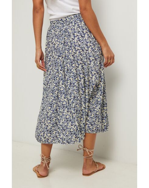 Jupe Fleur marine