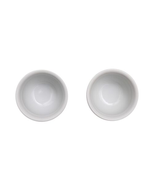 Set de 2 hueveras de porcelana Tipperleyhill con diseño de cachorro, blancas, 5 x 4 cm