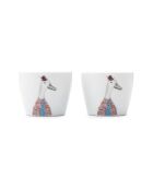 Set de 2 hueveras de porcelana Tipperleyhill con diseño de pato, blancas, 5 x 4 cm