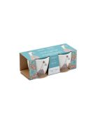 Set de 2 hueveras de porcelana Tipperleyhill con diseño de pato, blancas, 5 x 4 cm