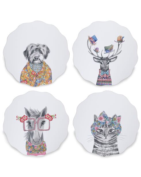 Juego de 4 manteles individuales con forma de vieira de Tipperleyhill, 29 cm