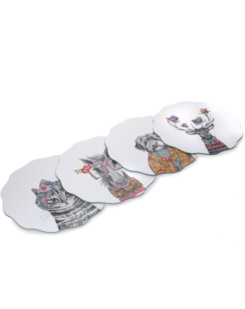 Juego de 4 manteles individuales con forma de vieira de Tipperleyhill, 29 cm