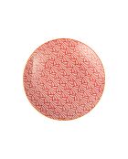Assiette à dessert en grès à motif Red Arc - 18 cm