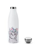 Tipperleyhill Wasserflasche Cat, doppelwandig, Weiß, 500 ml