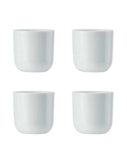 Set de 4 hueveras blancas - 5 cm