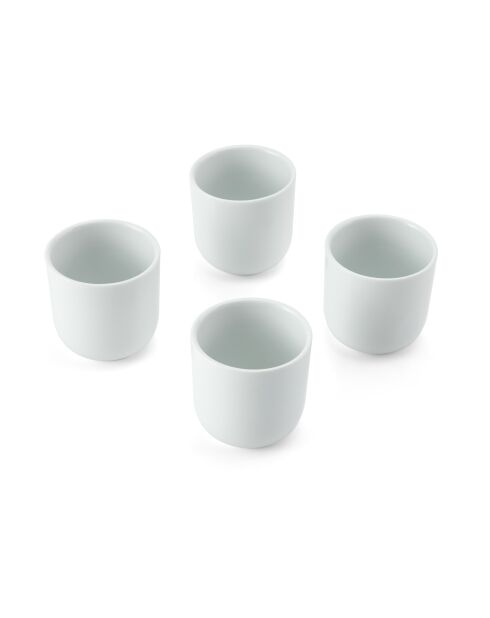 Set de 4 hueveras blancas - 5 cm