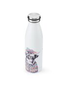 Tipperleyhill Highland Cow Wasserflasche, doppelwandig, 500 ml, Weiß