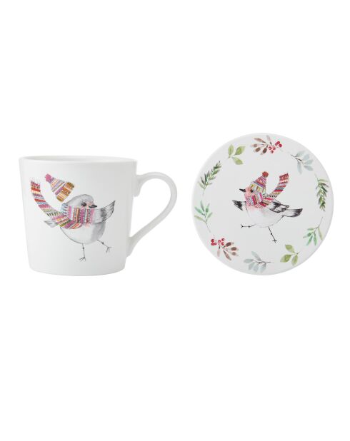 TipperleyHill witte set van fijn porselein met kop en onderzetter - 380 ml