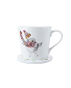 TipperleyHill witte set van fijn porselein met kop en onderzetter - 380 ml