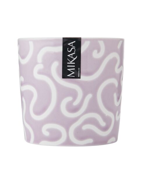 Mug en grès à motif tourbillon violet - 360 ml