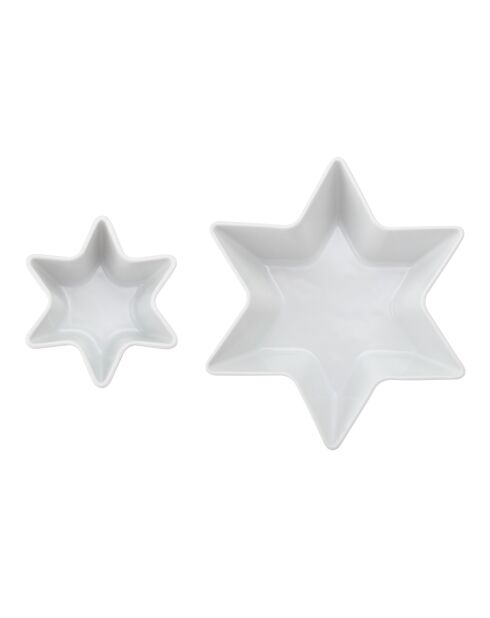 Lot de 2 bols en forme d'étoile