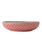 Bol en grès gris à motif floral - 21 cm