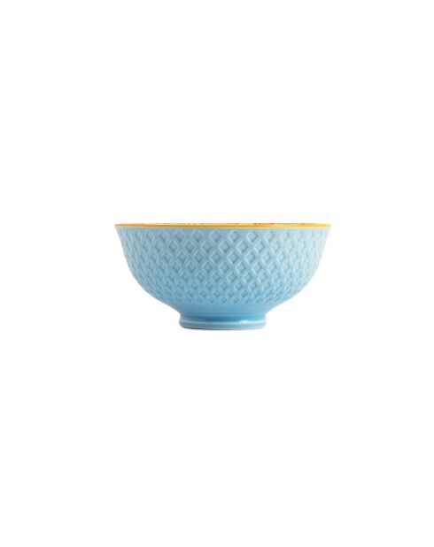 Bol à apéritif en grès à motif mosaïque bleue - 12 cm