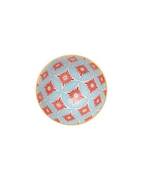 Bol à apéritif en grès à motif mosaïque bleue - 12 cm