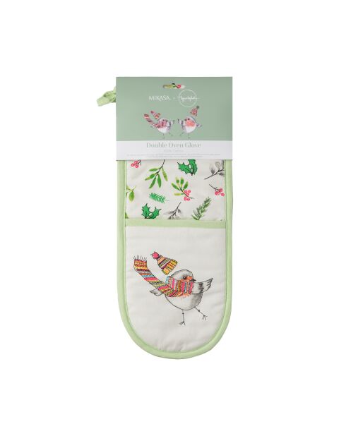 TipperleyHill Ofenhandschuhe aus doppelter Baumwolle, Kollektion Noël Robin