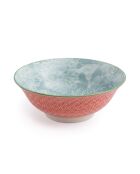 Bol à ramen en grès gris à motifs floraux - 1 L