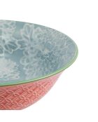 Bol à ramen en grès gris à motifs floraux - 1 L