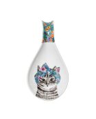Soporte para cucharas de porcelana Tipperleyhill, diseño decorativo de gato y flores, 21 x 11 cm