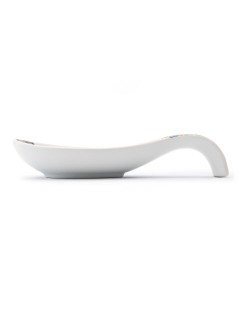 Soporte para cucharas de porcelana Tipperleyhill, diseño decorativo de gato y flores, 21 x 11 cm