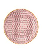 Bol en grès bleu à motif géométrique - 21 cm