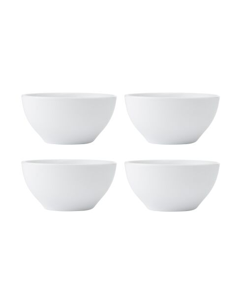 Set van 4 ronde witte aperitiefschalen - 10 cm