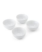 Set van 4 ronde witte aperitiefschalen - 10 cm