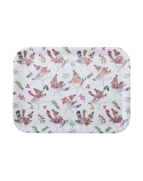 Plateau de service rectangulaire TipperleyHill en mélamine, blanc - 43.5 cm