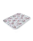 Plateau de service rectangulaire TipperleyHill en mélamine, blanc - 43.5 cm
