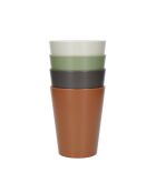 Set mit 4 Sommerbechern aus recyceltem Kunststoff — 340 ml