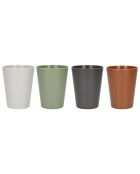 Set mit 4 Sommerbechern aus recyceltem Kunststoff — 340 ml