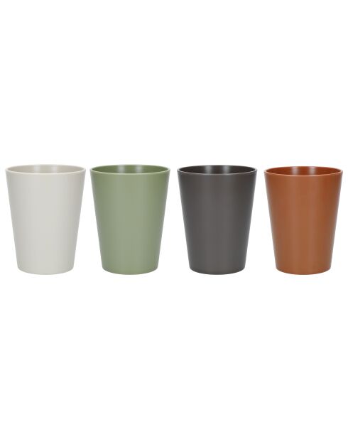 Set mit 4 Sommerbechern aus recyceltem Kunststoff — 340 ml