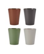 Set mit 4 Sommerbechern aus recyceltem Kunststoff — 340 ml