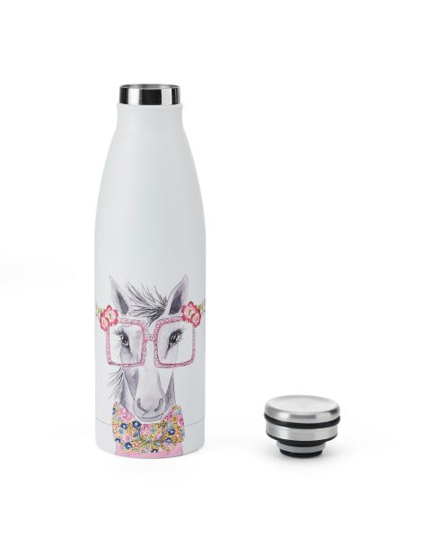 Bottiglia d'acqua Tipperleyhill Horse White a doppia parete - 500 ml