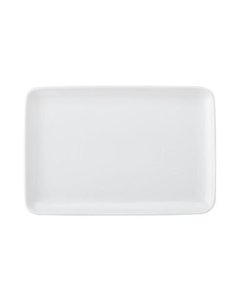Plat de service rectangulaire blanc craie - 26,5 x 18 cm