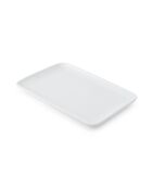 Plat de service rectangulaire blanc craie - 26,5 x 18 cm