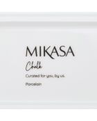 Plat de service rectangulaire blanc craie - 26,5 x 18 cm