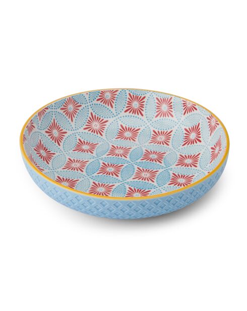 Bol en grès bleu mosaïque 900 ml - 21 cm