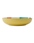 Bol en grès jaune abstrait 900 ml - 21 cm