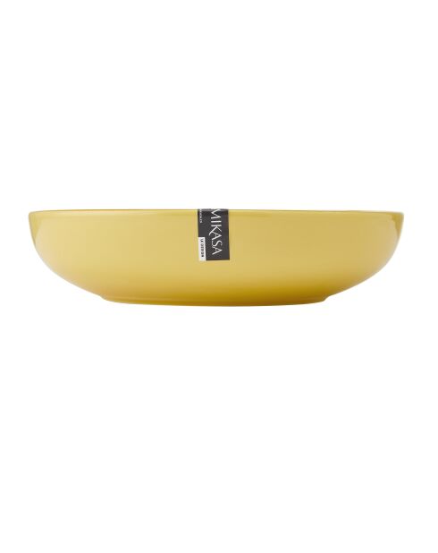 Bol en grès jaune abstrait 900 ml - 21 cm