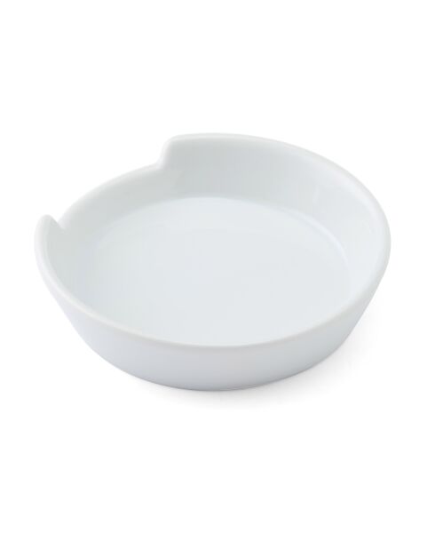 Repose-cuillère blanche craie - 10 cm