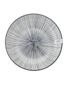Bol en grès à rayures noires - 21 cm